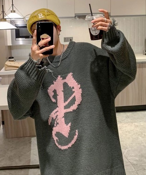 「MGV」 長袖ニット X-LARGE グレー メンズ_画像6