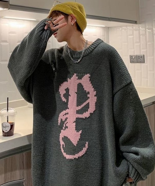 「MGV」 長袖ニット X-LARGE グレー メンズ_画像8