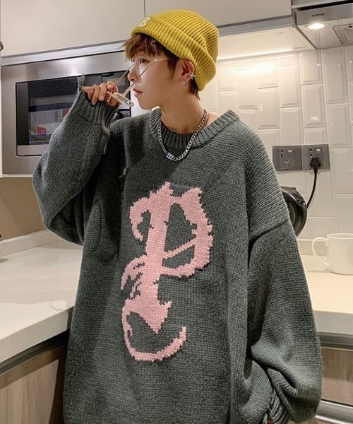 「MGV」 長袖ニット X-LARGE グレー メンズ_画像9