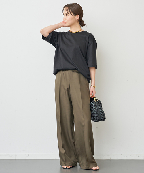 「Deuxieme Classe」 イージーパンツ 36 ブラウン レディースの画像