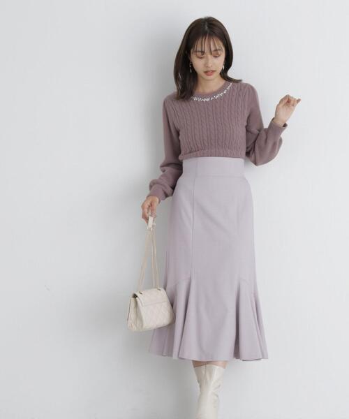 「PROPORTION BODY DRESSING」 ロングスカート MEDIUM グレー レディース_画像9