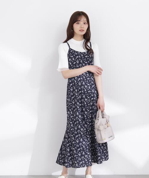 【新作】Desigual. ネイビー花柄キャミワンピース PROPORTION BODY DRESSING（プロポーションボディドレッシング