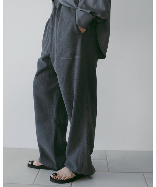 「anuke」 スウェットパンツ 36inch チャコールグレー レディースの画像