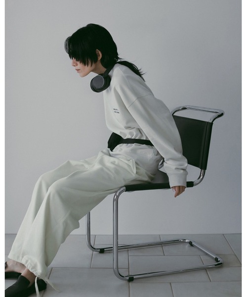 「anuke」 スウェットパンツ 36inch チャコールグレー レディースの画像