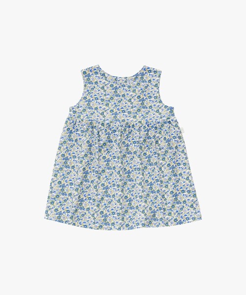agnes b. - 衣裳 もの言う花 お花刷り上げる 綿織物 ノースリーブ 衣裳 キッズ 小わっぱ服 子ども服、シューズ-ベビー、キッズ、マタニティ