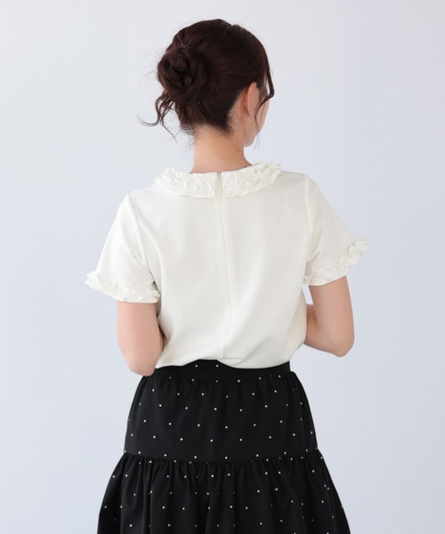 Fit more（フィットモア） tシャツ フリルカラーカットソートップス