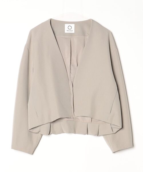 「MARW UNITED ARROWS」 ノーカラージャケット - グレー レディース