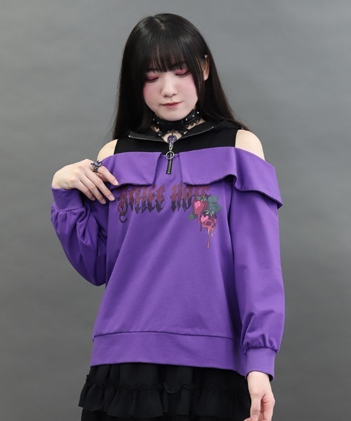 NIBBLE POISON（ニブルポイズン） tシャツ ポイズンベリー肩あき