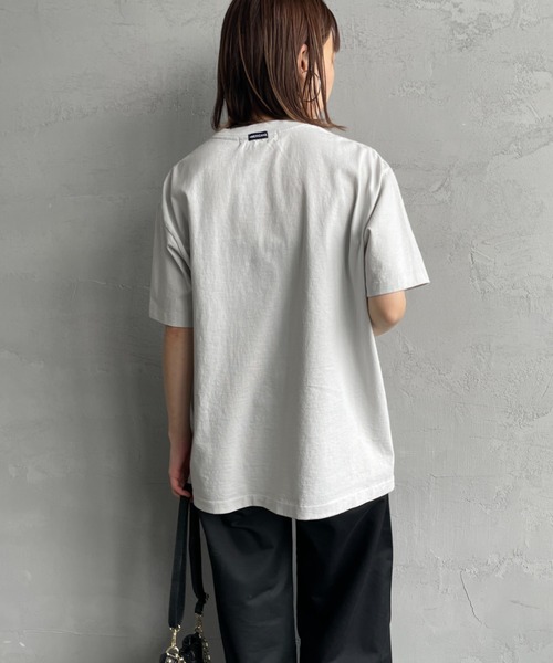 「AMERICANA」 半袖Tシャツ「jeansfactoryコラボ」 F ライトグレー レディース_画像4