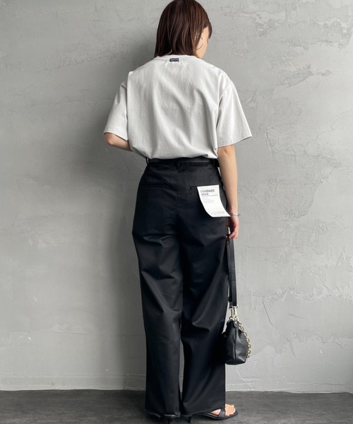「AMERICANA」 半袖Tシャツ「jeansfactoryコラボ」 F ライトグレー レディース_画像9