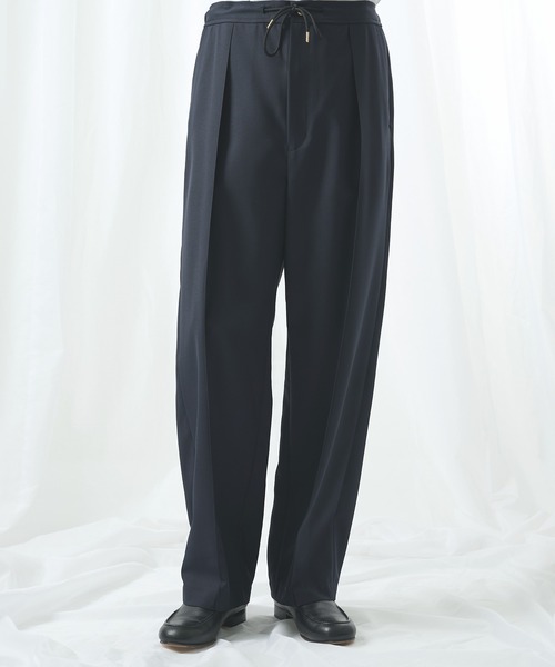 CULLNI ワンタックリラックスパンツ サイズ1 50%OFF【CULLNI(クルニ)】Sheer Check Cloth 1Tuck Relux Pant