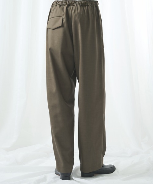 クルニ ワイドパンツ サイズ1 スラックス　オリーブ　極美品　ベルト付き CULLNI（クルニ） スラックス 「CULLNI/クルニ」別注 Gabardine Pin