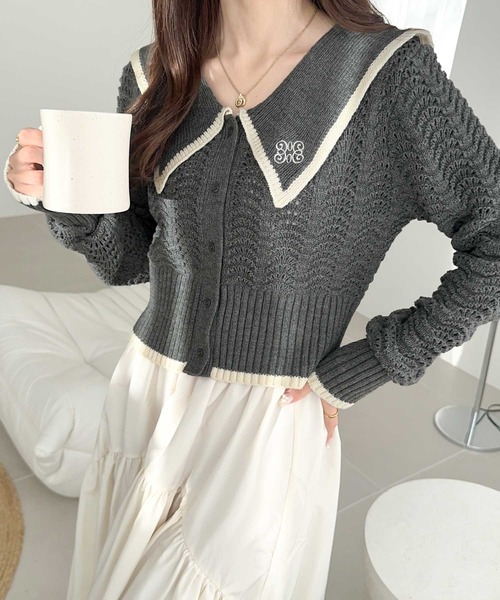 「mily bilet」 ニットカーディガン SMALL ブラック レディース_画像4