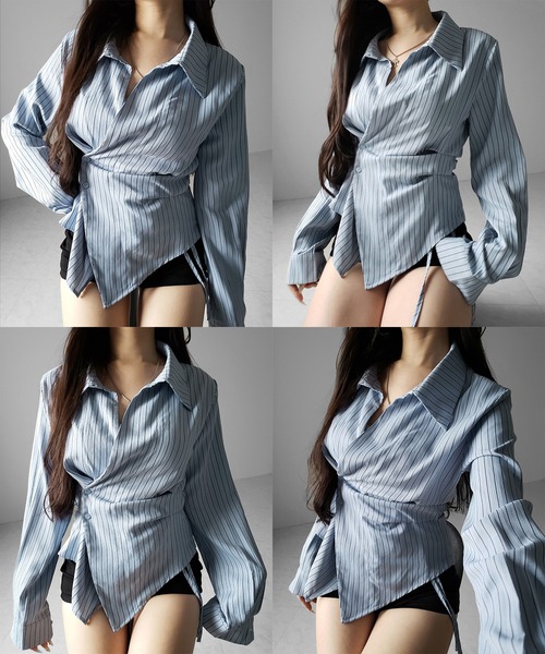 me+em select（ミームセレクト） ブラウス シャツ 「 3color 」タック 
