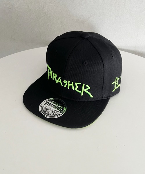 THRASHER（スラッシャー） キャップ 帽子 ロゴ刺繍 キッズ スナップ