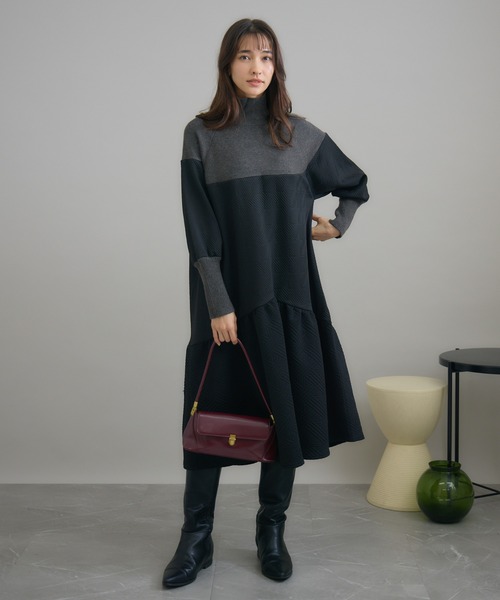 「KATHARINE ROSS」 長袖ワンピース MEDIUM ブラック レディース_画像3