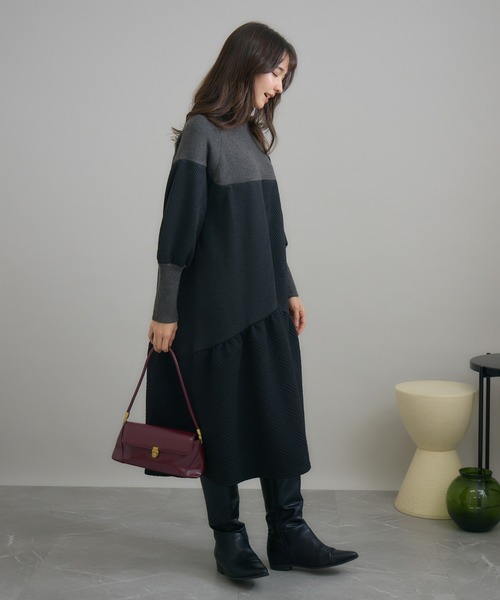 「KATHARINE ROSS」 長袖ワンピース MEDIUM ブラック レディース_画像4