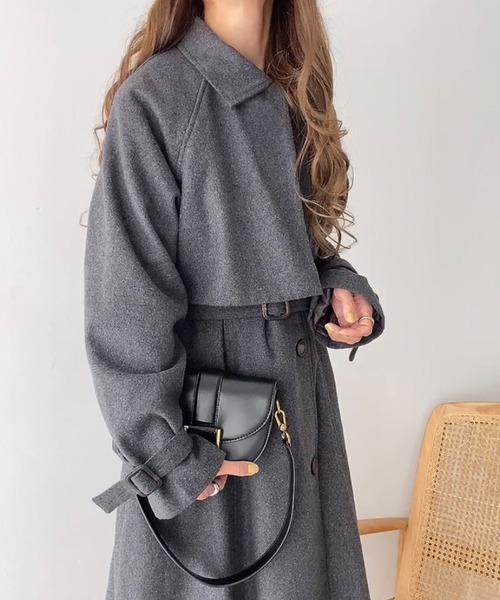 「FILLOU」 テーラードジャケット LARGE ダークグレー レディース_画像7