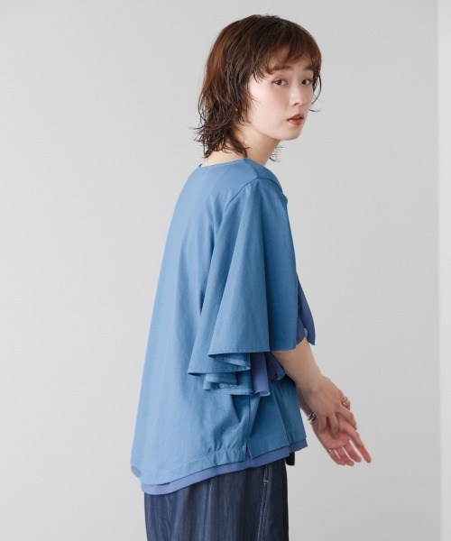 Bou Jeloud（ブージュルード） tシャツ 半袖 Wシルケットシフォン 