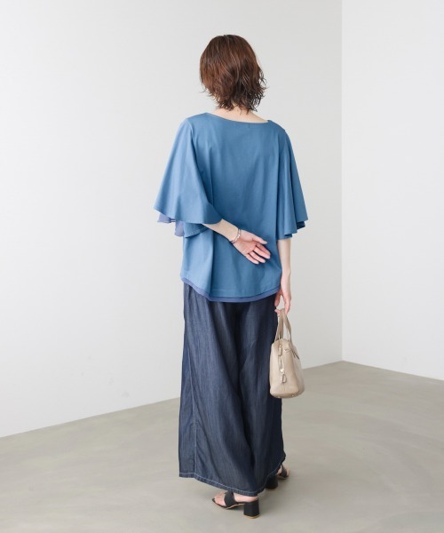Bou Jeloud（ブージュルード） tシャツ 半袖 Wシルケットシフォン 
