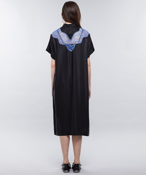 「TOGA PULLA」 半袖ワンピース 36 ネイビー レディース_画像2