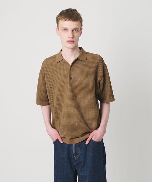 monkey time BEAUTY＆YOUTH UNITED ARROWS ポロシャツ 半袖 シアー