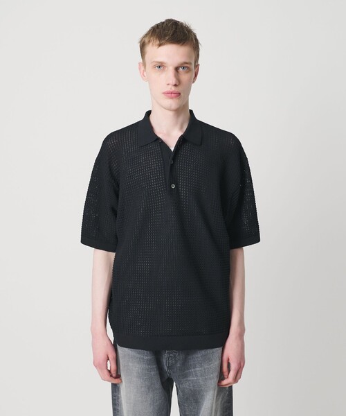 monkey time BEAUTY＆YOUTH UNITED ARROWS ポロシャツ 半袖 シアー