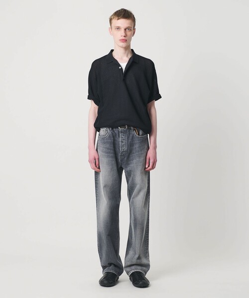 monkey time BEAUTY＆YOUTH UNITED ARROWS ポロシャツ 半袖 シアー