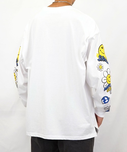 「SMILEY FACE」 長袖Tシャツ M ホワイト系その他5 メンズ_画像6