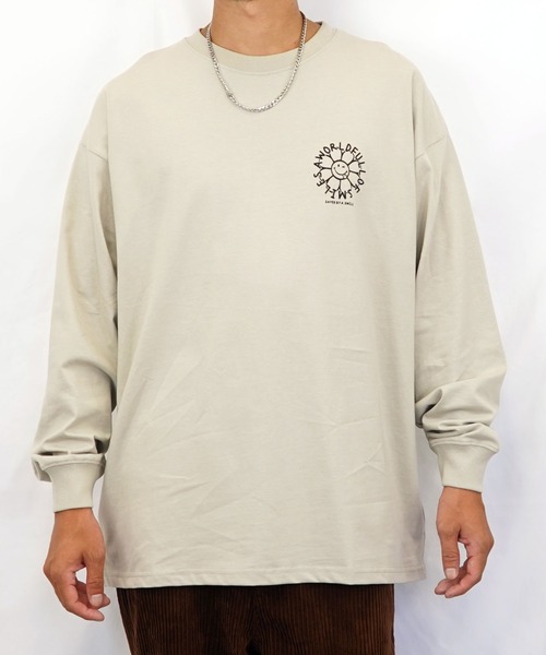 「SMILEY FACE」 長袖Tシャツ M ホワイト系その他5 メンズ_画像9