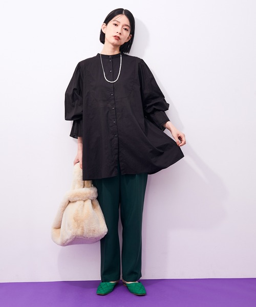 「ADAM ET ROPE'」 長袖トップ FREE 白いこと レディース