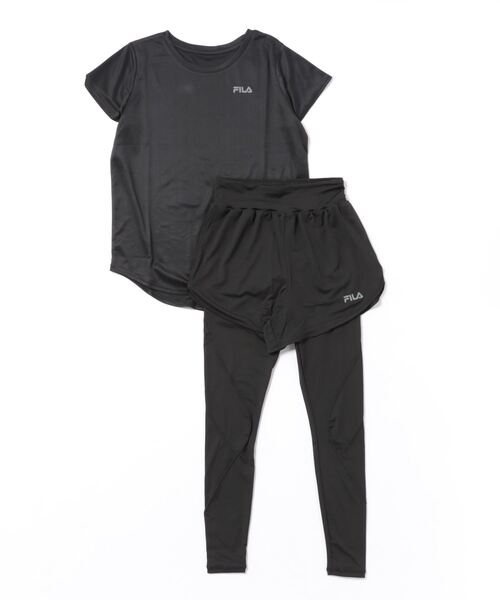 「FILA」 セットアップ LARGE ブラック レディース_画像6
