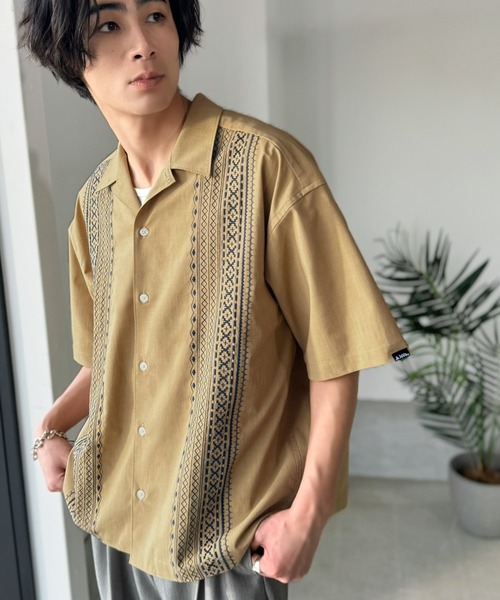「Java」 半袖シャツ SMALL ベージュ メンズ | Java | 02