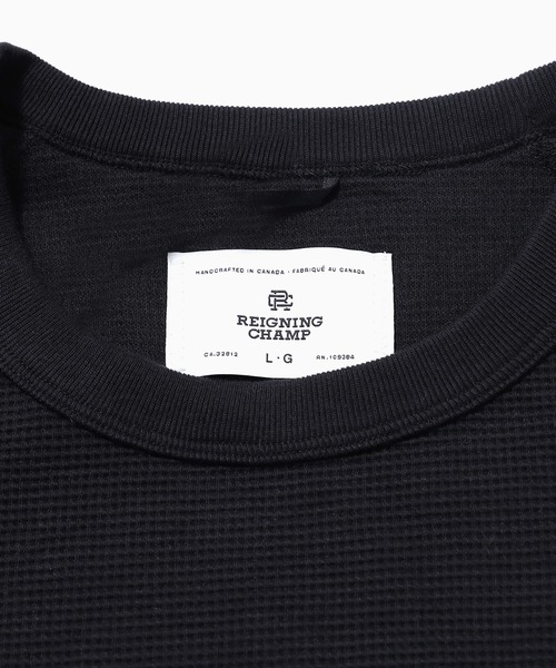 「REIGNING CHAMP」 長袖Tシャツ X-LARGE ヘザーグレー メンズ_画像3