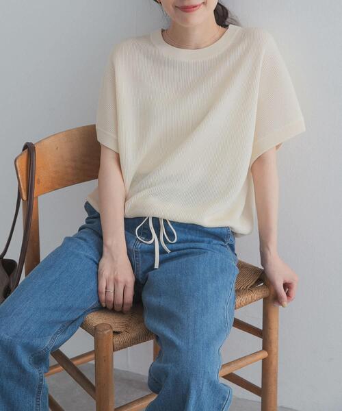 マークアンドロナ☆Tempted Crew Sweater☆サマーニット☆ブルー
