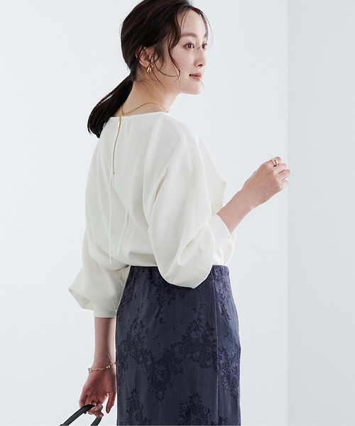 「ur's」 7分袖ブラウス M ホワイト レディース_画像9