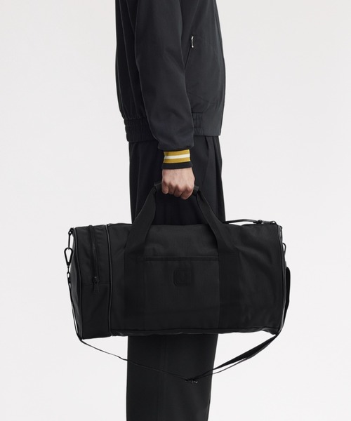 FRED PERRY（フレッドペリー） ドラムバッグ Black Canvas Large