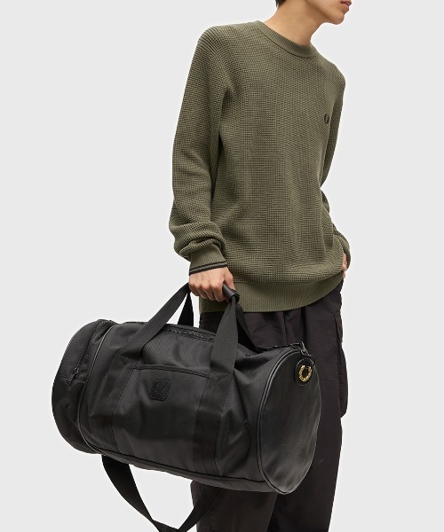 FRED PERRY ドラムバッグ ブラック FRED PERRY（フレッドペリー） ドラムバッグ Black Canvas Large