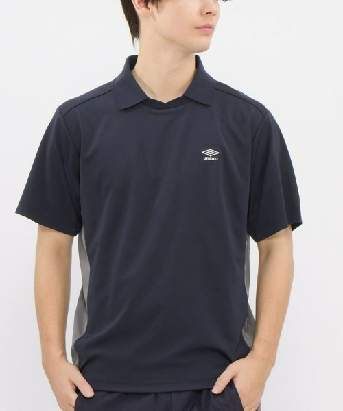 umbro（アンブロ） tシャツ ダンボールニット襟付き半袖シャツ メンズ