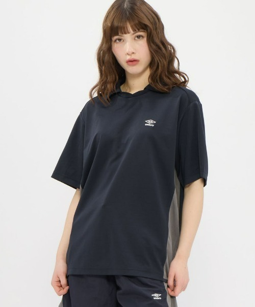 umbro（アンブロ） tシャツ ダンボールニット襟付き半袖シャツ メンズ