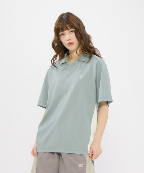 umbro（アンブロ） tシャツ ダンボールニット襟付き半袖シャツ メンズ