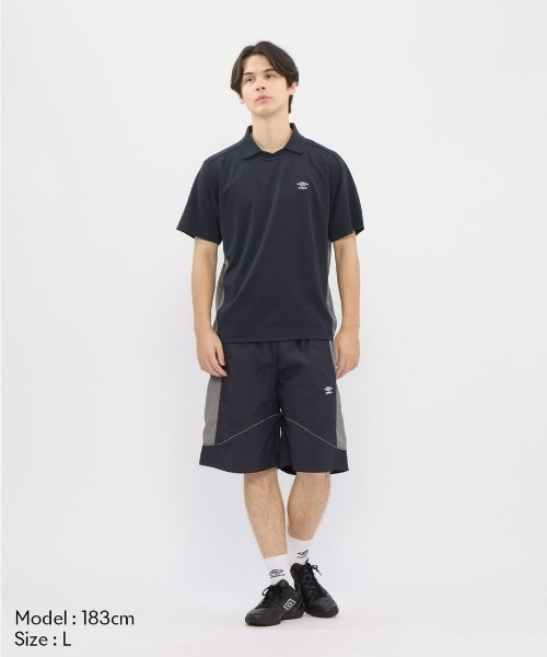 umbro（アンブロ） tシャツ ダンボールニット襟付き半袖シャツ メンズ