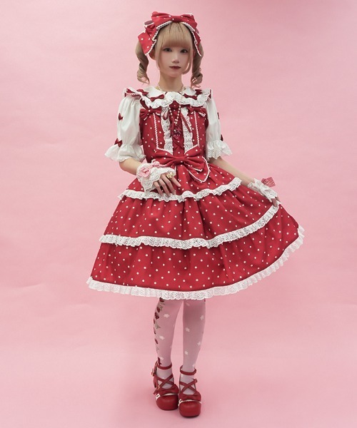 Chalmiere（シャルミエール） ワンピース スウィートドットジャンスカ