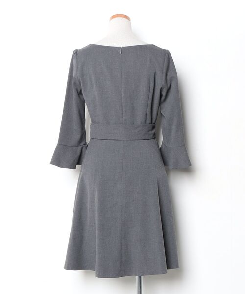 「PROPORTION BODY DRESSING」 7分袖ワンピース 3 グレー レディース_画像2