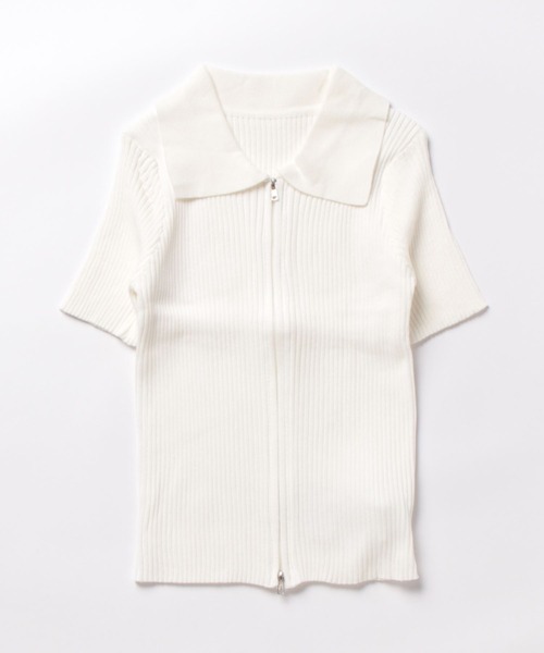 ZIMMERMANN クロップドトップス フリンジ付き【関税なし】 tシャツ ダブルファスナークロップド丈半袖トップス レディース