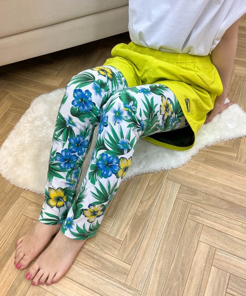 Healthknit（ヘルスニット） レギンス スパッツ 「 」花柄 ボタニカル