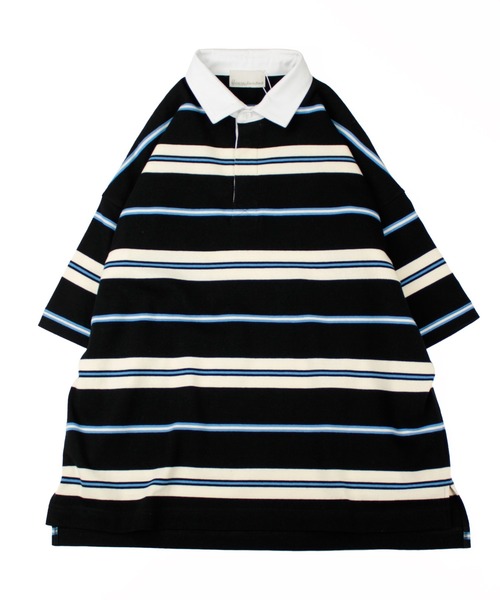 ポロシャツ Universal Style Wear クラシック ボーダー ラガーシャツ 