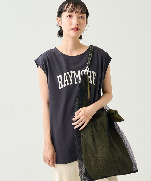 タグ付き　オープンリボンTシャツ FREAK'S STORE tシャツ バックリボンロゴセットトップス