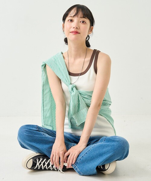 バックリボンAラインカットソー　ブラック FREAK'S STORE tシャツ バックリボンロゴセットトップス