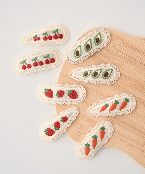 フルーツ刺しゅうヘアクリップ2Pセット : ZOZOTOWN Yahoo!店 - 通販
